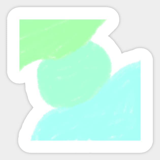 Green blue watercolor abstract pattern art Sticker by Simplecooldesignss